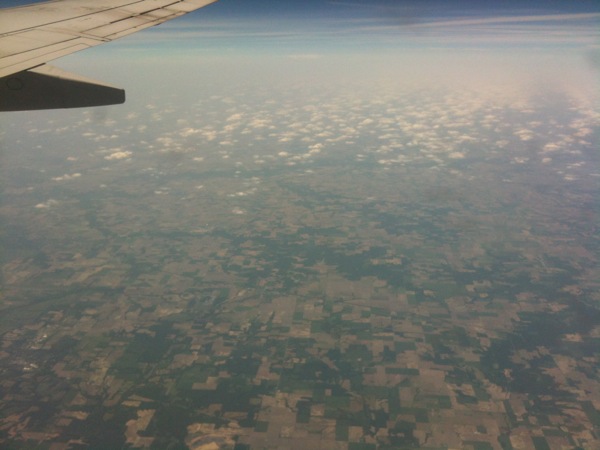飛行機からの眺め。